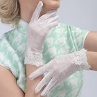 Lace Gloves Lace Glove Cheap Women Elegant Black Evening Lace White Bridal Wedding Gloves