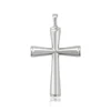 34160 xuping rhodium color fashion design smooth water pipe shaped cross pendant, crosses jewelry