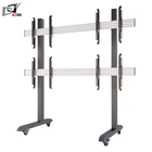 Newest Design Support 2X2 Mobile TV Floor Stand TV Stand 65 Inch