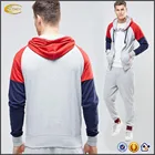 Ecoach 2017 fashion men custom logo color block zip up hoodies cotton polyester hooded sweatshirt