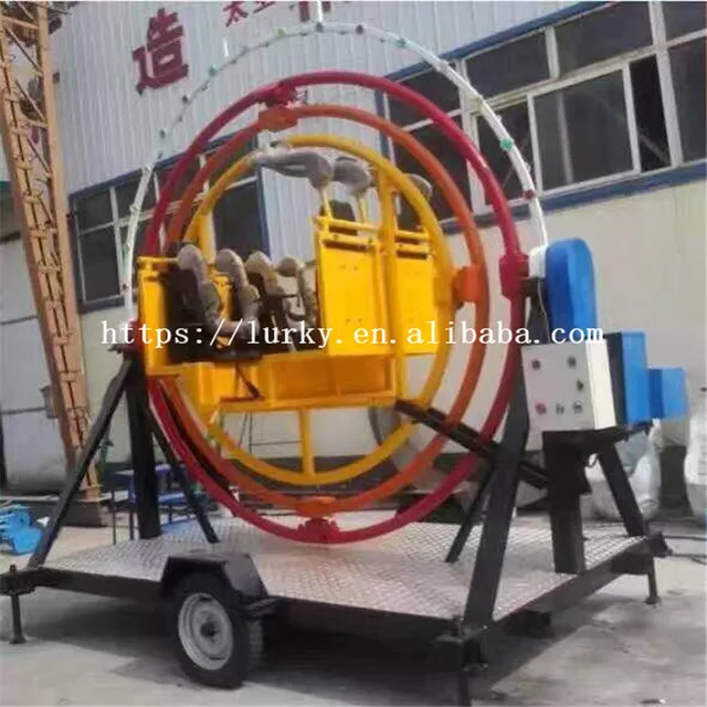 Cheap price outdoor adults carnival games human gyroscope with mobile rides for sale