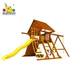Playground Wood Playground Kids Outdoor Wooden Playground Swing Set With Slide