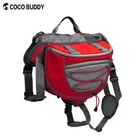 Reflective Adjustable Harness Dog Saddlebag , Comfortable PET Dog Backpack Harness for Outdoor Hiking