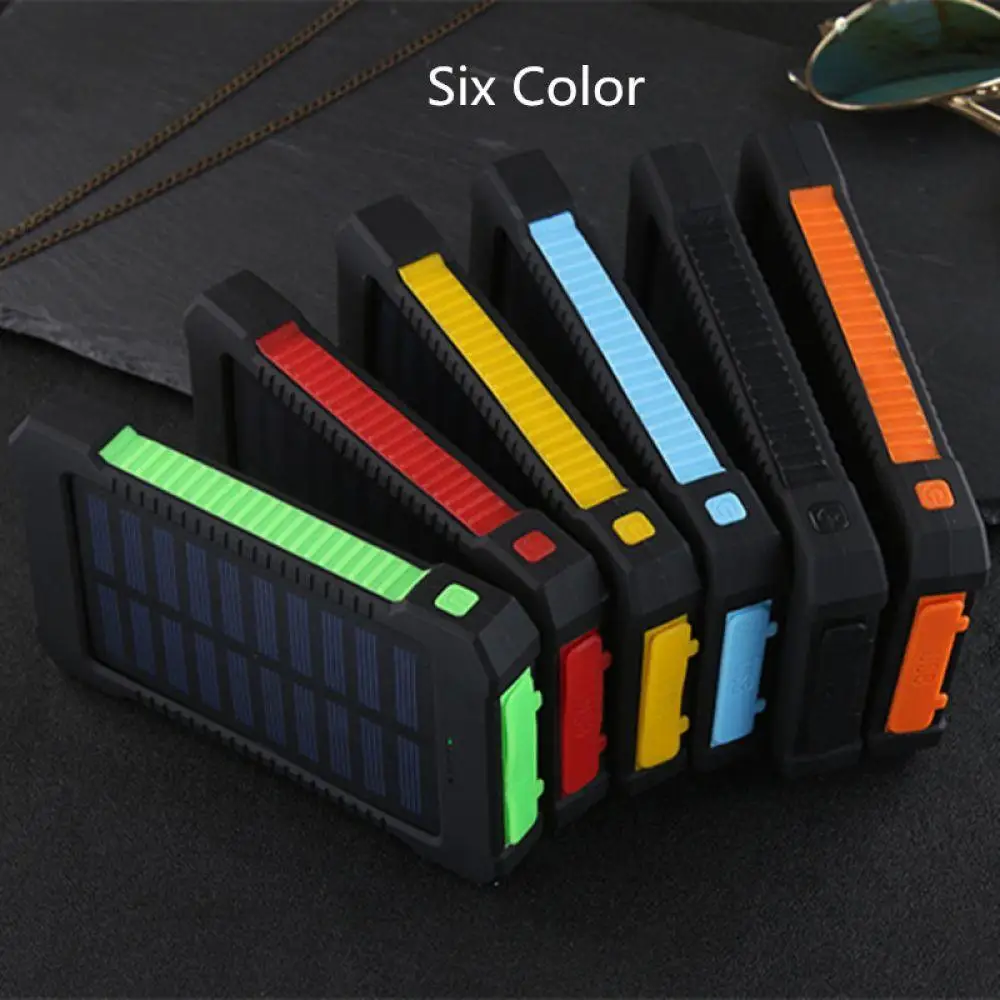 Solar Power Bank Waterproof 20000mAh Solar Charger 2 USB Ports External Charger mini Powerbank for iPhone - ANKUX.COM