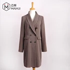 Mature Female Modern Plain Color Elegance Long Woman Suit Blazer 2019SS