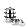 JIESHENG brand german cooking pots set cookware stainless steel