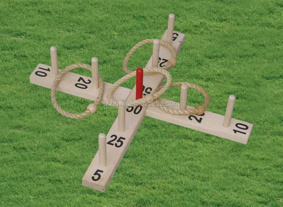 Wooden Rope Ring Toss Game For Outdoor Family Game,Games For Kids Buy Rope Ring Toss Game