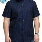 short sleeve plus size men shirt in cotton
