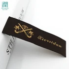 Custom Private Brand Name Logo Clothing Damask Woven Label Tag For Garment