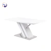 Luxury Wholesale square Modern Designs oak MDF marble white Dining Table