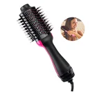 New Product Pink In Stock High Quality 1000W Multifunction Hot Air Brush Hair Styler Dryer Streaightener Curler For Beauty
