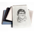 wholesale A4 flip book blank sketch book custom printed spiral notebook
