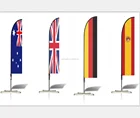 Custom logo feather beach flag banner country design