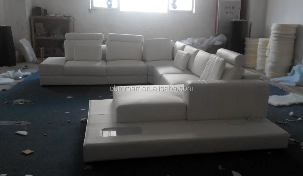 Modern leather sofa living room furniture sofa set A07