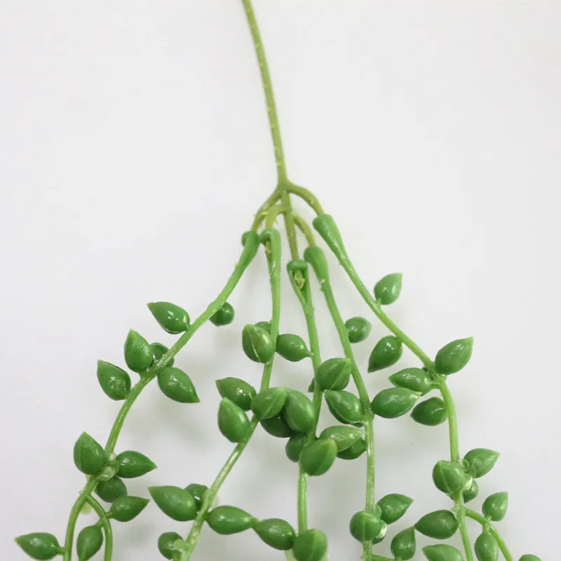 Flone 3 Branch Simulation Succulents Lover Tears Green Rattan Wall Hangings Artificial Plant Home  Home Party Leisure Decor (11)