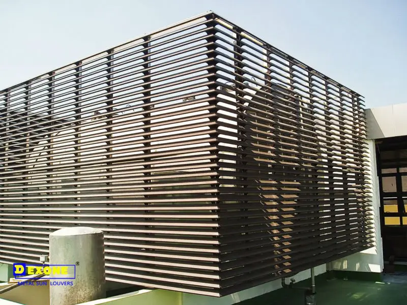 Aluminum metal ventilation air horizontal louver