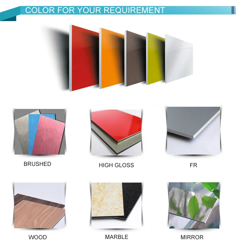 decorative outdoor metal panels aluminum composite panel  ACP sheet for wall cladding panel