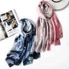 2019 New Design Chinese Silk Women Printed Long Hijab Shawl Head Scarf Satin Imitated Silk Scarf