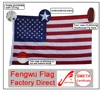 Factory direct 5x8ft 210D nylon embroidery stars american flag