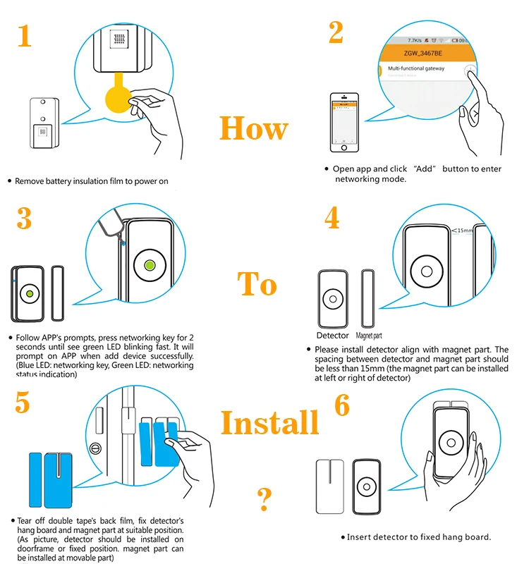 Factory offer zigbee wireless door contact door or window sensor - ANKUX.COM