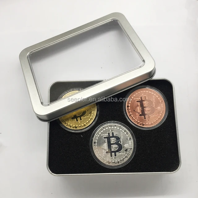 bitcoin gift coin 1 troy oz 24k gold silver copper clad with tin