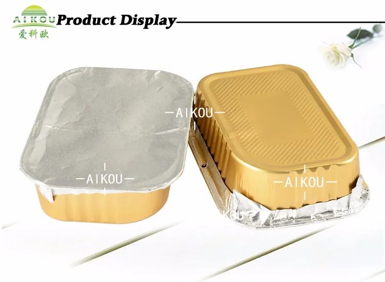 Disposable aluminum foil microwave safe rice noodlesalad bowl with seal