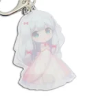 New Arrival Fashion Design Acrylic Keychain with Logo Metal Cartoon Charms Personal Keyring Wholesale