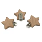Food grade baby natural wooden baby teething wooden pacifier clip TH1313
