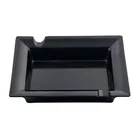 Custom Square Black Melamine Cigar Ashtray