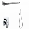 Wall Mounted Bathroom Rainfall 22" Square Shower with Diverter Concealed Faucet