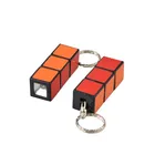 Promotional Key Chain LED Light Magic Cube Keychain Light Flashlight