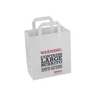 Restaurant Take Out Fastfood Package Carryout Kraft Paper Bag With Custom Logo Print