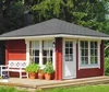 cheap prefab garden house/wooden garden office/ tiny garden house with big window