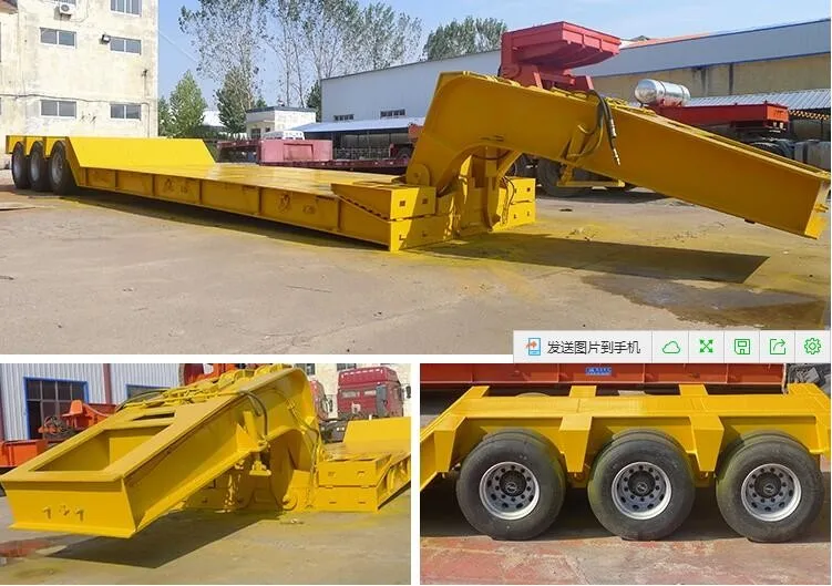 Detachable Gooseneck Crane Transport 80t Low Bed Trailers Truck Buy