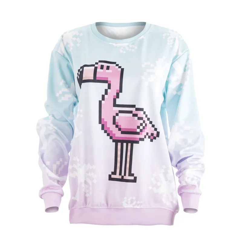 new fashion custom 3D printing spring autumn unisex custom oversized pullover