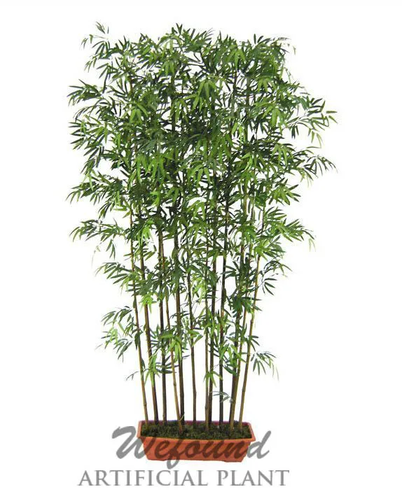 Wf07302 Japanese Bamboo With Black Stem Potted Plant Artificial Mini