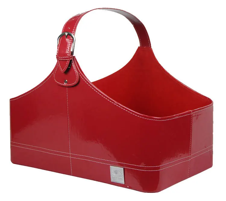 Hotel PU food packaging basket basket basket leather hand basket basket leather magazine PU/PVC Mid Autumn Festival