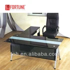 Tempered glass desks and tables, Available in Clear,Satinised,White or Black glass(FOHYTJ-8051)
