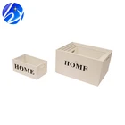 Factory Price Shabby White Wine Rack Storage Baskets Wall Mount Wooden Crates Set Of 6