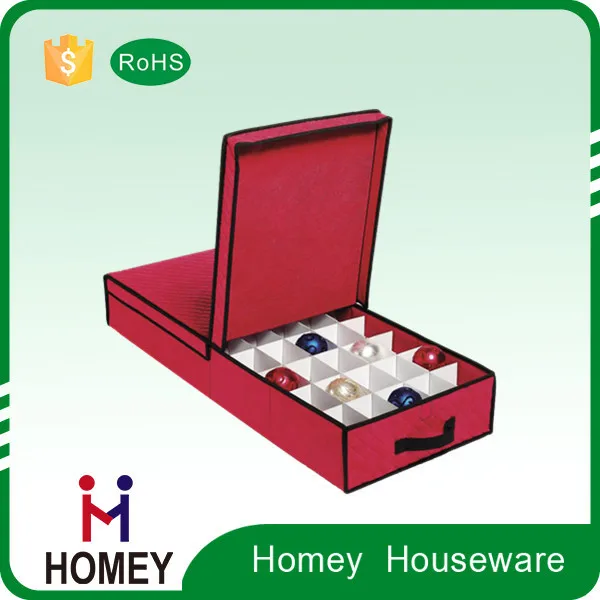 christmas cardboard christmas ornament storage box with drawers