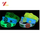 Cheapest gifts for Hotel Silicone wristband /bracelets logo Debossed fill deep blue ink color filled