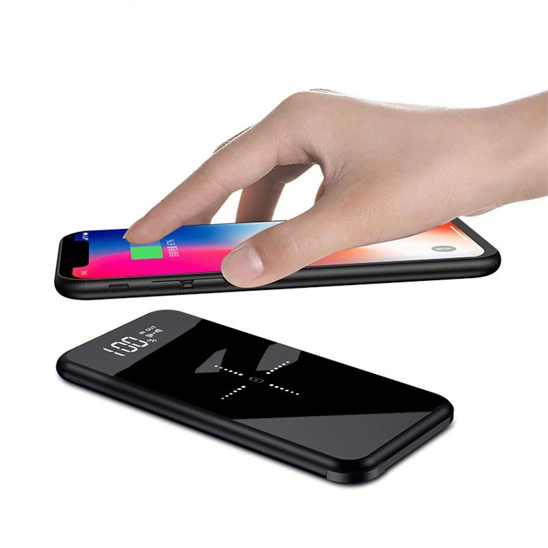 2019 K6 Power Bank 10000mAh Powerbank Wireless Charger Led Screen Glasses With Cables - ANKUX.COM
