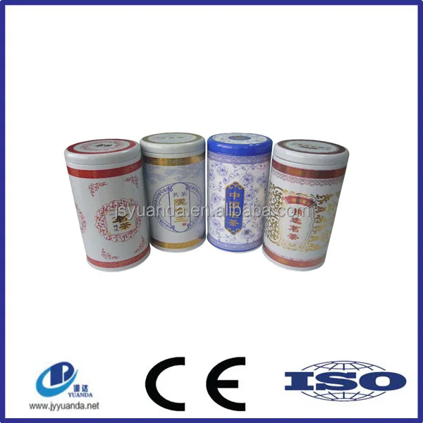 gifts tin cans tall round metal tin/box christmas tea tins