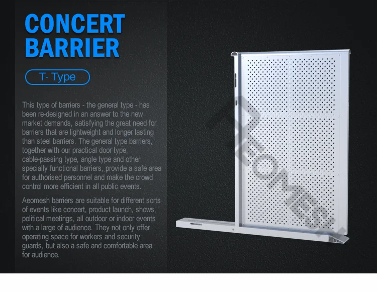 AEOBARRIER T shape type Concert Barrier