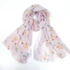 Lady print Polyester silk scarf and shawl for spring summer beach wholesale hijab muffler