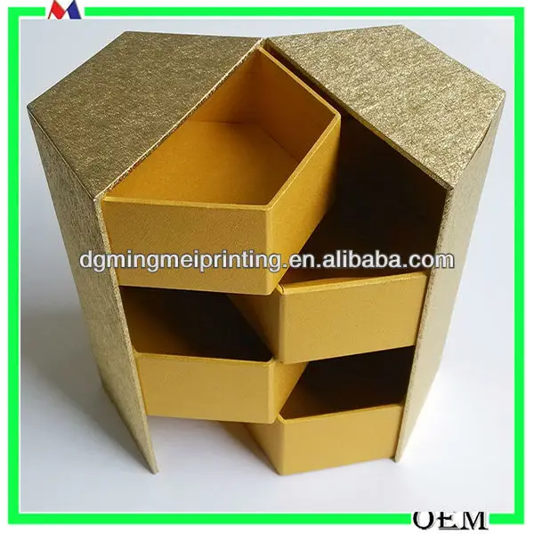 elegant multilayer purple paper cosmetic box jewelry trinket