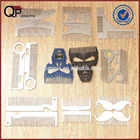 mutil beard comb with screw driver, nut, beer opener, stainless steel