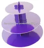 cardboard cupcake stands yiwu factory Purple cardboard cupcake display stand 3 tier