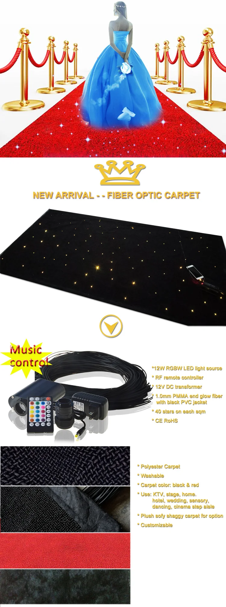 Soft Dancing Fiber Optic Star Light Carpet with Audio Control RGBW LED Light Engine 750.jpg