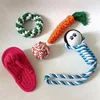 LOW MOQ New 5 PACK Interactive Cotton Rope Ball Knot Pet Dog Toy Gift Set Free Assorted Teething Clean Rubber Soft Latex Dog Toy